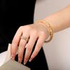 Pulsera de plata de moda popular de moda nacional Pulsera hueca Xiangyun de plata de pie 999.9 Pulsera de plata de estilo nacional para mujer
