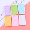 Nuevo Plato Rectangular de Juego de Comida de Dibujos Animados con Agujeros DIY Pegamento Crema Funda para Teléfono Pegatina para Refrigerador Accesorios de Resina