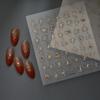 Fábrica de Origen de Aliexpress Pegatinas Irregulares para Uñas con Estampado Metálico Caliente Accesorios de Decoración para Uñas con Diamantes de Cristal Tridimensionales