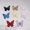 Accesorios de Mariposa Hechos a Mano para DIY, Adornos de Mariposa Decorativos Hanfu Lolita, Parches Bordados de Mariposa 3D Coloridos
