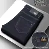 Transfronteiriço 2025 Novo Primavera e Verão Jeans Reto Masculino Streetwear Americano Resistente ao Desgaste Elástico Reto Solto Atacado