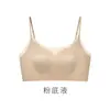 Piel de hielo fresco ultra-delgado sujetador de copa orejas de conejo sin costuras base líquida invisible busto grande lo hace más pequeño camisola de verano hermosa espalda ropa interior