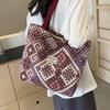 Bolso de Estilo Étnico de Gran Capacidad para Mujer 2024 Bolso de Lona para el Hombro para Mujer Bolso de Hombro Versátil para Estudiantes Universitarias