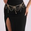 Moda Tendência Estilo Boêmio Multi-Camadas Contas Redondas Borboleta Estrela Pingente Franja Corrente de Cintura Versátil Sexy Corrente de Corpo