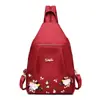 Bolsa de Peito Casual Lona Oxford Mini Mochila Mochila Bordada Feminina 2020 Nova Estilo Étnico Bolsa Pequena