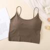 Nuevo chaleco de verano sencillo de seda de hielo para mujer, sexy, con tirantes, sin espalda, hermosa espalda, transpirable, ropa interior para niña