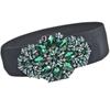 Cinto Largo Colorido com Pedras Strass Bordadas para Mulheres, Novo, Doce, Cobertura de Cintura com Flores de Cristal Bordadas, Venda no Atacado