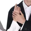 Anel de casal Platycodon grandiflorum para homens e mulheres um par de anel de espinhos simples de alto padrão moda versátil nicho anel ajustável