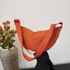 Bolsa Transversal Grande Capacidade Estilo Coreano Estilo Mori para Mulheres, Versátil Casual Leve Artística Casual Ombro Pequena de Pano Bolsa Feminina
