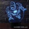 Lâmpada de mesa 3D da Série Homem de Ferro da Marvel Transfronteiriça, lâmpada de visão criativa, LED colorido, controle remoto por toque, luz noturna