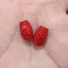 Mantra de Seis Caracteres de Cinábrio com Contas Baixo Teor Areia Imperial Sutra do Coração Contas Soltas Pulseira de Contas Artesanal DIY Contas Espaçadoras