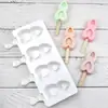 Do que 4 até mesmo grande duplo amor sorvete molde silicone picolé molde DIY sorvete molde não contém palitos