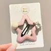 Pinzas BB color dopamina, lindas pinzas para el pelo de oso y estrella para niñas, pinzas para flequillo lateral de niños, hermosos pasadores pequeños, accesorios para el cabello