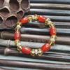 Pulsera de ágata con cuentas de cubo al por mayor ágata fabricantes de pulseras Lutong al por mayor puesto callejero Jianghu joyería de jade