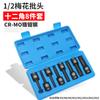 Juego de Dados de 12 Puntas Star Bit M10 Spline para Llave de Vasos y Destornillador Neumático con Herramienta de 12 Puntas Star M14