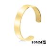 Abertura ajustável design gravado brilhante logo cor sólida simples pulseira de aço inoxidável feminino atacado