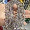 Contas quadradas de cristal oblíquas buraco quadrado de açúcar quadrado contas soltas diy semiacabado frisado joias fazendo materiais