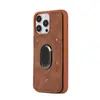 Capa Traseira para iPhone 15 Pro Max, Estilo Fivela de Anel Blindado, para iPhone 14/13 com Porta-Cartão