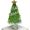 Árbol de Navidad de Vidrio Soplado a Mano de 8.5 cm Zibo Manualidades de Vidrio Árbol de Navidad Giratorio Jingdezhen