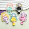 Gran caricatura luminosa linda princesa DIY crema pegamento resina accesorios hechos a mano refrigerador pegatinas horquilla joyería material