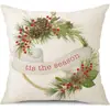 Juego de Fundas de Almohada Transfronterizas para Navidad Europea y Americana, Funda para Cojín de Sofá de Sala de Estar, Funda para Almohada de Cintura con Reno Papá Noel Árbol, Suministro de Fábrica