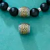 Plata de Ley 925 Estilo Chino Nube Mantra de Seis Caracteres Pulsera DIY Hecha a Mano Cuentas Barril Cuentas Tambor Accesorios Separadores Joyería