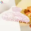 Qiyue Pinza para el pelo de imitación de ácido acético transfronteriza para mujer Corea del Sur Todo-partido de Moda Pinza para el pelo Color Arena Pinza de tiburón para el pelo de alta calidad
