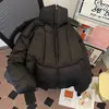 Chamarra Corta Acolchada de Algodón Desconstruida para Hombre Invierno Gruesa Cuello Alto Chaqueta Pan Exterior Suelta Marca Americana de Moda Cálido Abrigo Acolchado de Algodón