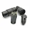 Conector Hembra XLR de 3 Pines Chapado en Negro Suizo Enchufe para Micrófono Mezclador Amplificador