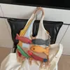 Nova Bolsa da Moda Tendência para Mulheres, Bolsa de Ombro Trançada Estilo Preguiçoso Casual para o Dia a Dia com Padrão de Peixe, Bolsa Tote Versátil