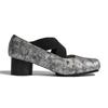 Sapatilhas Prateadas para Mulheres, Sapatos Mary Jane Estilo Ballet em Couro Genuíno, Sapatos de Salto Alto Versáteis para Mulheres, Sapatos Rasos Estilo Retrô Francês