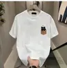 2026 Nova Camiseta Masculina de Seda de Gelo Secagem Rápida Verão Solta Gola Redonda Manga Curta Tendência Estampada Versátil Top