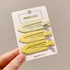 Pinzas para el cabello coloridas, artísticas y coquetas modelo 2025, pinzas de pico de pato estilo universitario para chicas dulces, pasadores para el cabello de estudiante, accesorios para el cabello de alto valor
