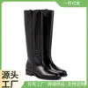 Otoño e invierno 32 yardas de piel de vaca venden talla 46 21 estantes de lujo Botas europeas y americanas negro marrón oscuro Botas Martin para adultos mujer