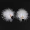 Nuevo Super Fairy - Tocado de plumas blancas, horquilla para el pelo de celebridades de Internet, vestido de novia, fotografía diaria, viaje, accesorios distintivos para el cabello con plumas dulces
