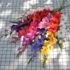 Nova Orquídea Espada Artificial Transfronteiriça com 9 Cabeças de Flor para Exibição na Sala de Estar, Flores Artificiais Bonitas Estilo Europeu, Venda Quente Dropshipping da Temu