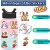 8 Muñecos de Nieve Navideños de Dibujos Animados Collage Manualidades DIY Cuenta Manual Funda de Teléfono Decoración de Cuaderno Pegatinas Impermeables al por Mayor