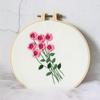 Pequena flor da sorte DIY tecido novato europeu bordado flores e plantas material pacote kit agulha terno