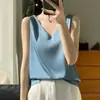 Camisola de Satén en Stock Nueva Moda Femenina Primavera/Verano 2026 Corte Ajustado Cuello en V Estilo Corto con Tirantes Anchos Camisola Interior Camiseta sin Mangas
