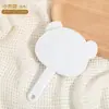 Espejo de mano y peine dos en uno, espejo de maquillaje portátil con peine, espejo de tocador de escritorio, espejo pequeño portátil con peine y mango