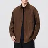 Roupas Masculinas Fengshe / Nova Camisa Casual Solta de Manga Longa Estilo Retro Japonês para Primavera e Outono / Jaqueta de Trabalho Americana