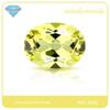 Huagang Gem Em Forma de Ovo Cultivado Amarelo Azul Tesouro Cor Sintética Tesouro Oval Anéis Regenerado Amarelo Safira Pedra Nua