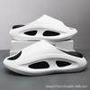 2025 Nuevas Chanclas de Verano para Hombre con Recortes, Suela Gruesa Antideslizante, Moda Bicolor Casual para Exterior, Sandalias de Playa