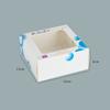 Caja de Cartón para Pastel de Ventana de Chifón Hokkaido al por Mayor de 2 Piezas 3 Piezas 4 Piezas para Empaque de Magdalenas y Horneado