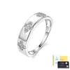 Anillo de plata pura S925 con moissanita lisa, anillo simple y elegante con piedra incrustada, joyería de plata de nicho para mujer, en stock en la fábrica
