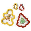Ferramentas de Cozinha Protetor de Mão Corte de Sanduíche Ferramenta para Fondant de Confeitaria Aço Inoxidável Molde de Bolo Árvore de Natal Molde de Bolo Homem de Gengibre