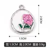 Flor de rosa de goteo de aceite individual, colgante para pulsera, collar, accesorio de charm DIY, disponible para pedidos al por mayor mixtos, directo del fabricante, transfronterizo