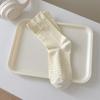 Calcetines de Rayas Crema Calcetines de Media Caña para Mujer Calcetines Finos de Algodón para Primavera y Verano Deportivos Ins de Estilo Coreano Moderno Estilo Japonés Medias de Verano