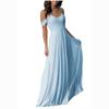 Ebay Vestido de Dama de Honor Europeo y Americano Largo de Gasa Vestido Largo de Hermanas Hombro Delgado Descubierto Mejor Amiga Amazon Vestido de Noche para Dama de Honor