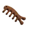 Pente de Massagem de Sândalo Pente Meridianos do Couro Cabeludo Pente de Cinco Dentes Massagem na Cabeça Terapia Capilar Pente de Madeira para Cabeleireiro Fabricante Atacado Sândalo Preto